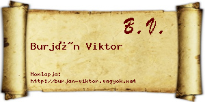 Burján Viktor névjegykártya